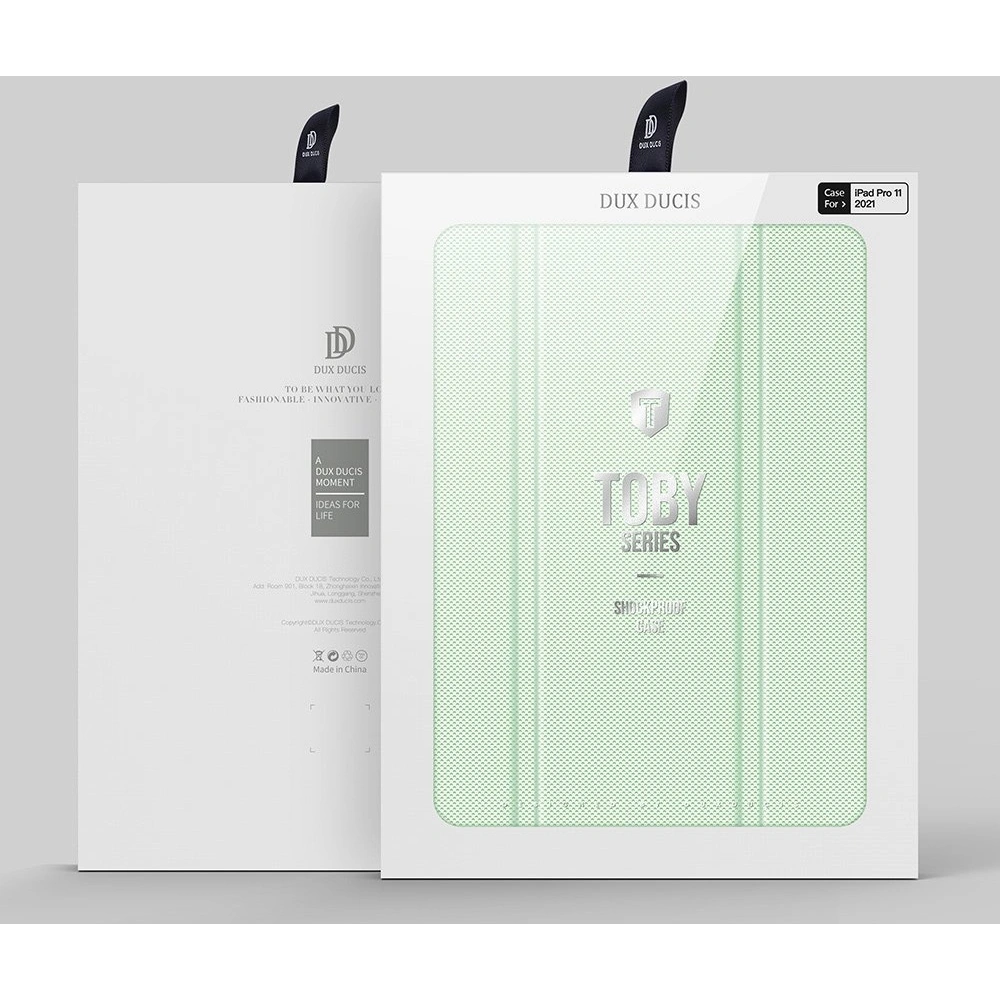 Etui Dux Ducis Toby Apple iPad Air 10.9 2020/2022 (4. i 5. generacji) / iPad Air 11 2024 (6. generacji) Pencil holder zielony