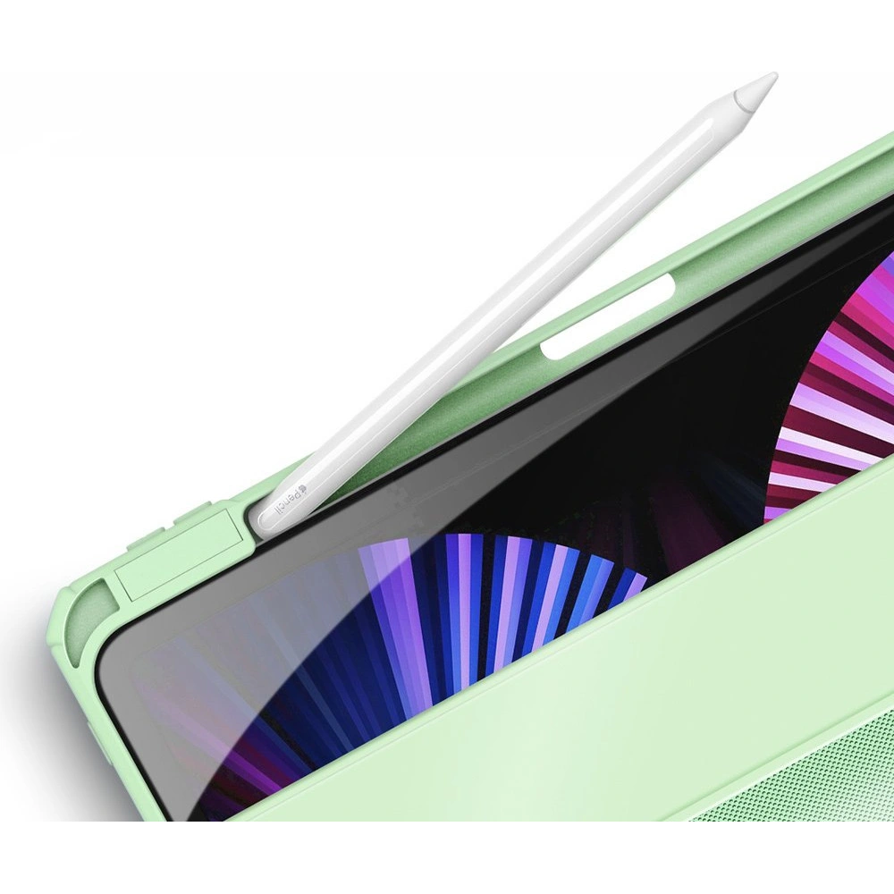 Etui Dux Ducis Toby Apple iPad Air 10.9 2020/2022 (4. i 5. generacji) / iPad Air 11 2024 (6. generacji) Pencil holder zielony