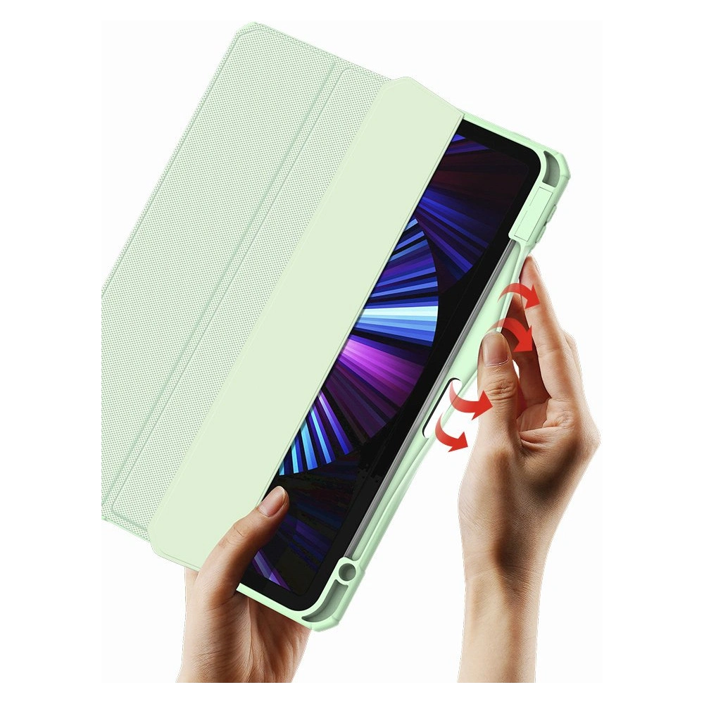 Etui Dux Ducis Toby Apple iPad Air 10.9 2020/2022 (4. i 5. generacji) / iPad Air 11 2024 (6. generacji) Pencil holder zielony