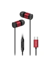USAMS EP-46 USB-C fülhallgató piros 1,2m HSEP4604