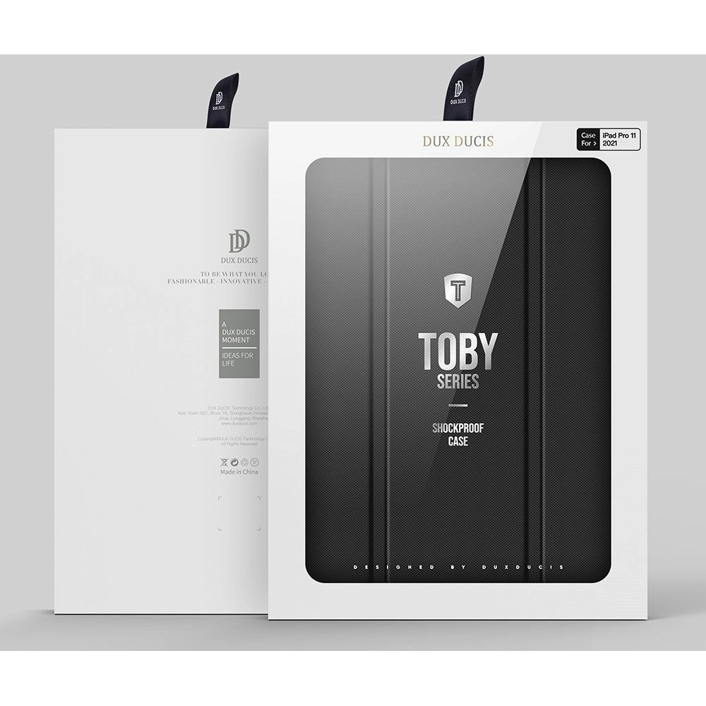 Etui Dux Ducis Toby Apple iPad Air 10.9 2020/2022 (4. i 5. generacji) / iPad Air 11 2024 (6. generacji) Pencil holder czarny