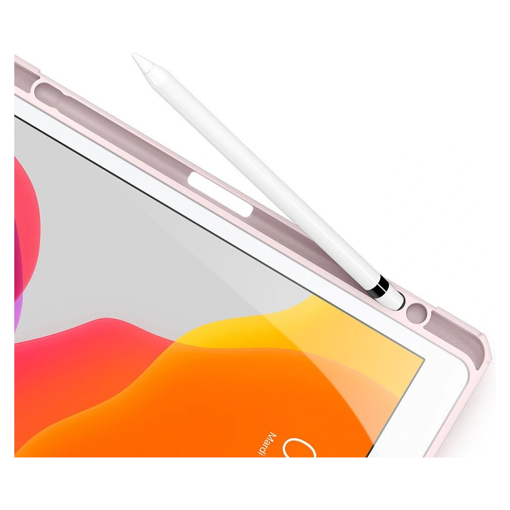 Etui Dux Ducis Toby Apple iPad 10.2 2019/2020/2021 (7., 8. i 9. generacji) Pencil holder różowy