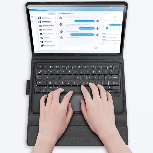 Kup Etui Dux Ducis Touchpad Keyboard Case Bluetooth Samsung Galaxy Tab S7/S8 11 czarny - DDS631 - {ean13} - Sklep Home Screen
