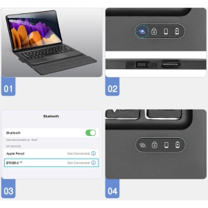 Kup Etui Dux Ducis Touchpad Keyboard Case Bluetooth Samsung Galaxy Tab S7/S8 11 černé - DDS631 - {ean13} - Sklep Home Screen