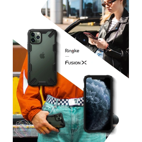 Kup Etui Ringke Fusion-X Apple iPhone 11 Pro Max Negru Mat (versiunea mată) - RGK1044MBLK - {ean13} - Sklep Home Screen