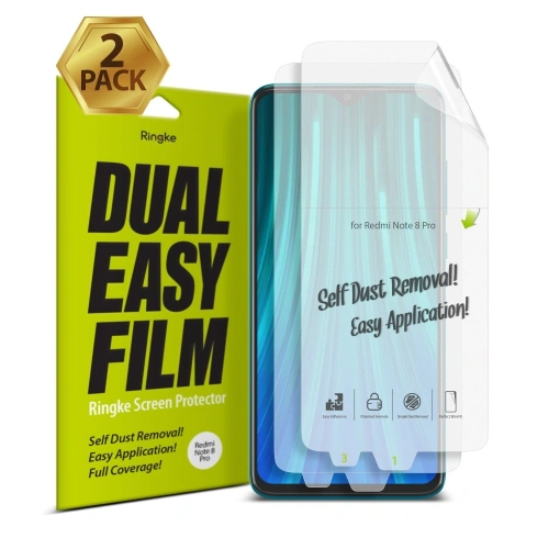 Kup Hidrogél fólia Ringke Dual Easy Full Cover Redmi Note 8 Pro Tok Barátságos - RGK1050 - {ean13} - Sklep Home Screen