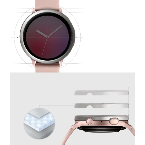 Kup Nakladă Ringke Bezel Styling Samsung Galaxy Watch Active 2 44mm oțel inoxidabil argintiu GWA2-44-09 - RGK1055SSLV - {ean13} - Sklep Home Screen