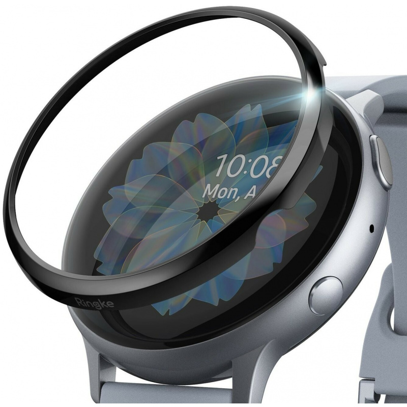 Kup Nakładka Ringke Bezel Styling Samsung Galaxy Watch Active 2 44mm stal nierdzewna czarna połysk GWA2-44-03 - 8809688893568 - RGK1054SGBLK - Homescreen.pl
