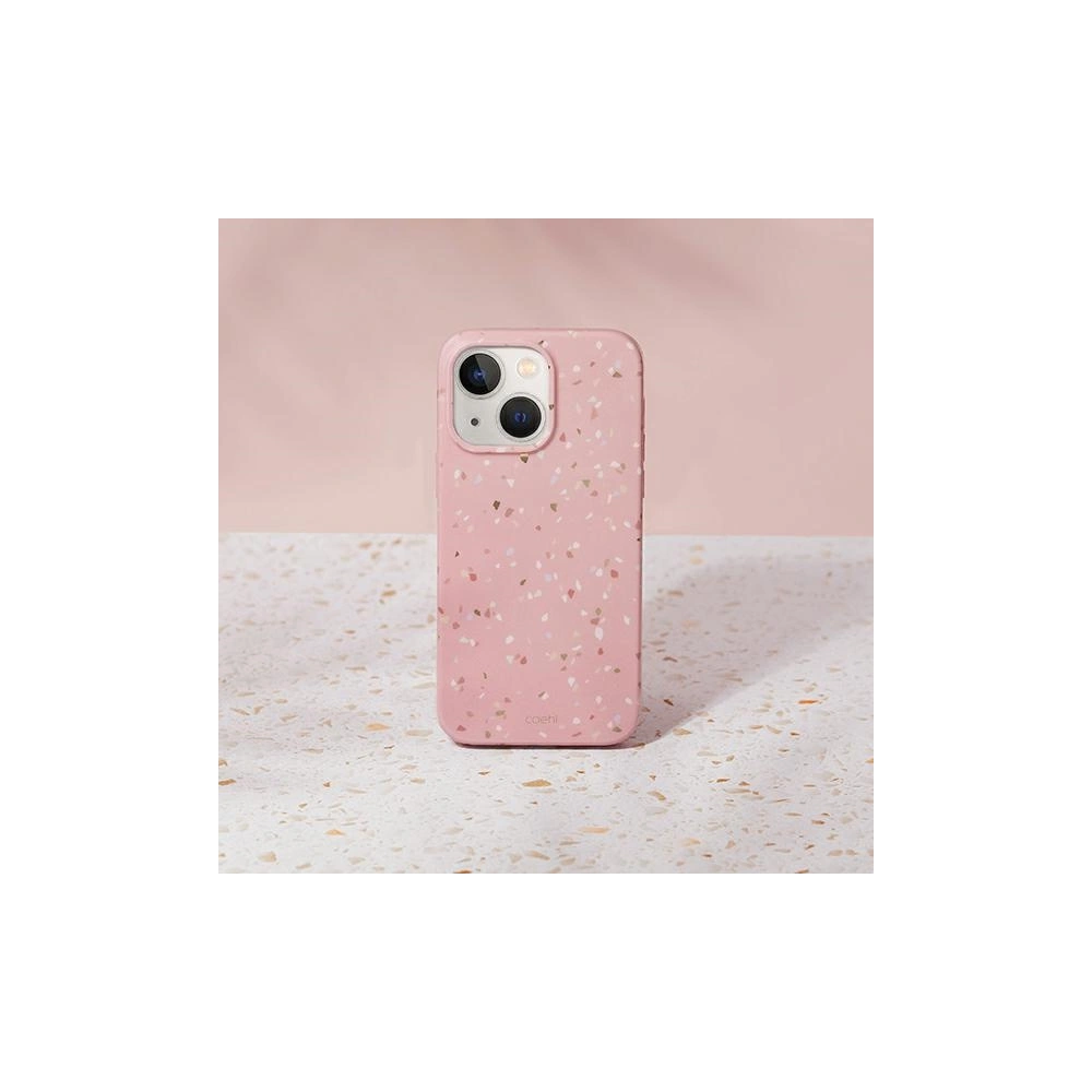 Etui UNIQ Coehl Terrazzo Apple iPhone 14 różowy/coral pink