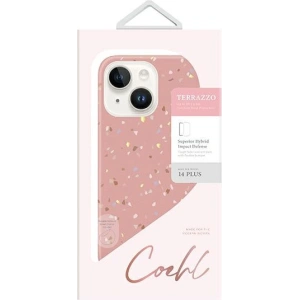 Etui UNIQ Coehl Terrazzo Apple iPhone 14 Plus / 15 Plus różowy/coral pink