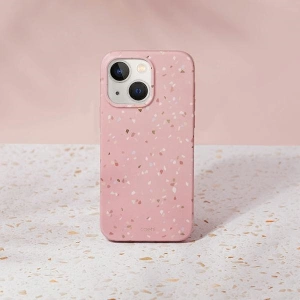 Etui UNIQ Coehl Terrazzo Apple iPhone 14 Plus / 15 Plus różowy/coral pink