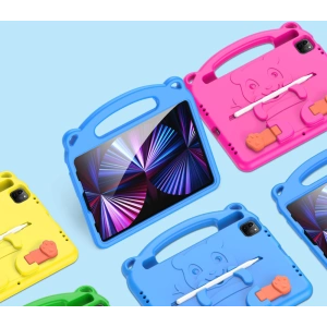 Case Dux Ducis Panda für Apple iPad Air 10.9 2020/2022 (4. und 5. Generation) / iPad Pro 11 2018/2020/2021 (1., 2. und 3. Generation) / iPad Air 11 2024 (6. Generation) mit Stifthalter gelb