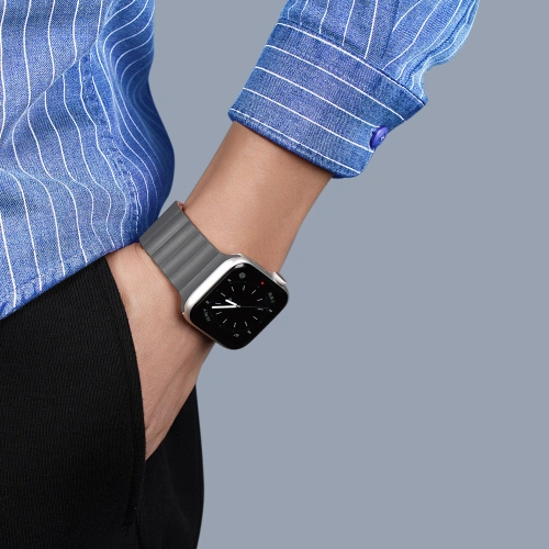 Kup Pasek Dux Ducis Magnetic Strap Apple Watch 4/5/6/7/8/9/SE/10 40/41/42mm gri-portocalie (Versiunea cu lanț) - DDS789 - {ean13} - Sklep Home Screen