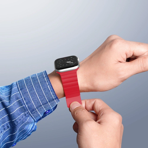 Dux Ducis Magnetic Strap Apple Watch 4/5/6/7/8/9/SE/10 40/41/42mm red (Chain Version)