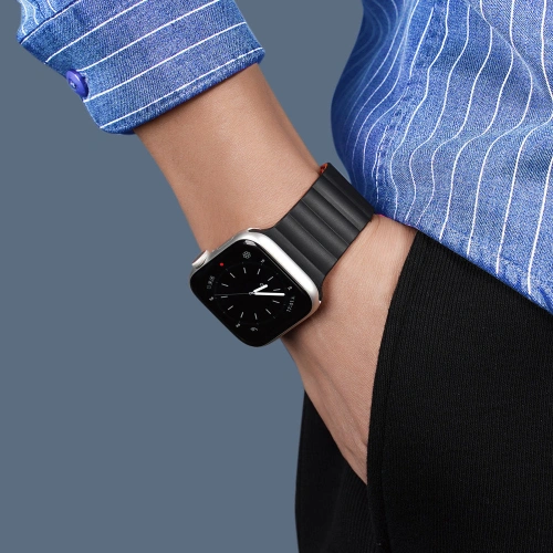 Kup Pasek Dux Ducis Magnetic Strap Apple Watch 4/5/6/7/SE/8/9/Ultra 44/45/49mm černo-oranžový (Chain Version) - DDS793 - {ean13} - Sklep Home Screen