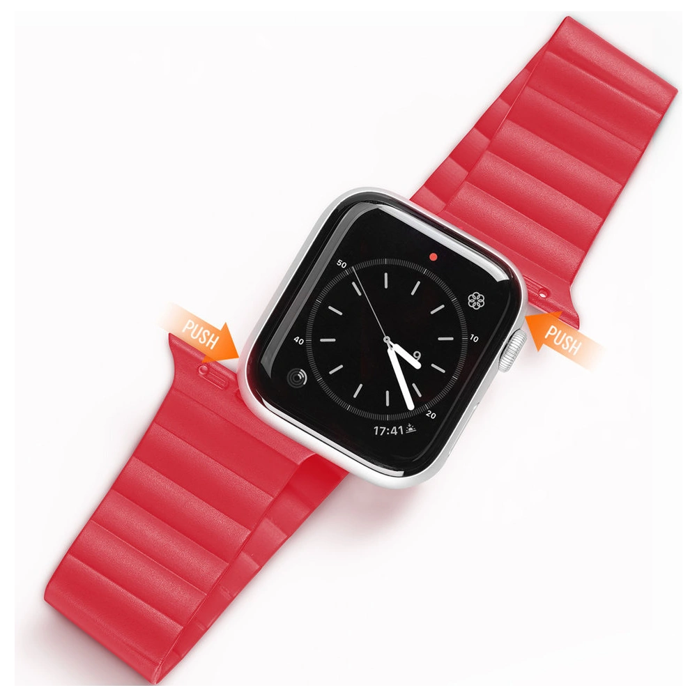 Pasek Dux Ducis Magnetic Strap Apple Watch 4/5/6/7/SE/8/9/Ultra 44/45/49mm czerwony (Chain Version)