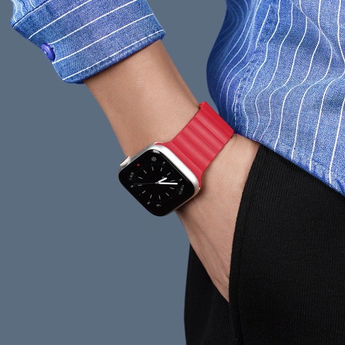 Kup Dux Ducis Magnetic pánt Apple Watch 4/5/6/7/SE/8/9/Ultra 44/45/49mm piros (Chain Version) - DDS796 - {ean13} - Sklep Home Screen