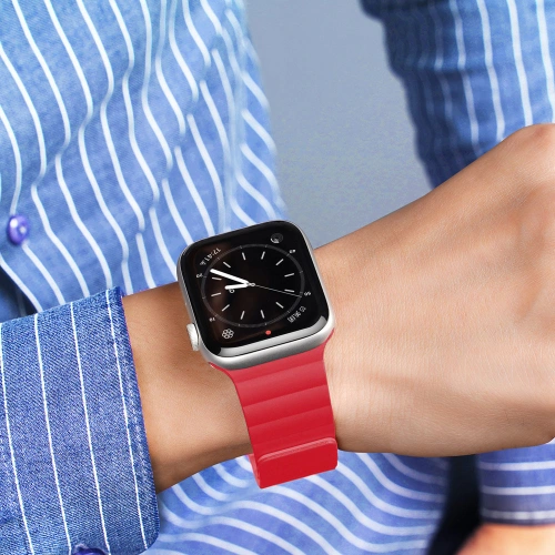 Kup Dux Ducis Magnetic pánt Apple Watch 4/5/6/7/SE/8/9/Ultra 44/45/49mm piros (Chain Version) - DDS796 - {ean13} - Sklep Home Screen