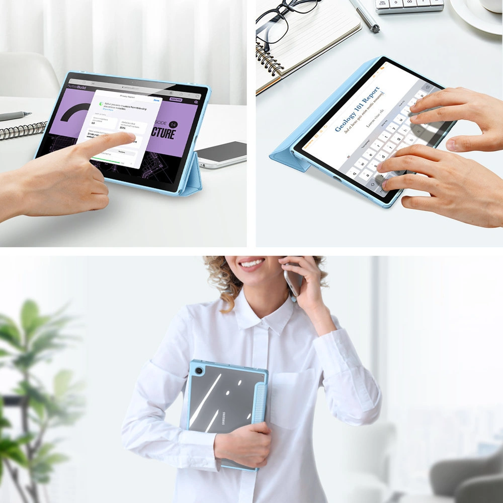 Etui Dux Ducis Toby Samsung Galaxy Tab A8 10.5 stylus holder niebieski