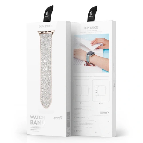 Kup Pasek Dux Ducis Strap Apple Watch 4/5/6/7/8/9/SE/10 40/41/42mm bílý (Sparkle Version) - DDS961 - {ean13} - Sklep Home Screen