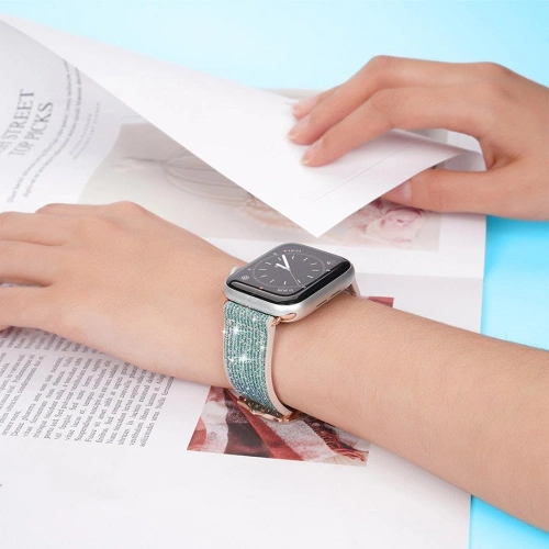Kup Pasek Dux Ducis Strap Apple Watch 4/5/6/7/8/9/SE/10 40/41/42mm bílý (Sparkle Version) - DDS961 - {ean13} - Sklep Home Screen