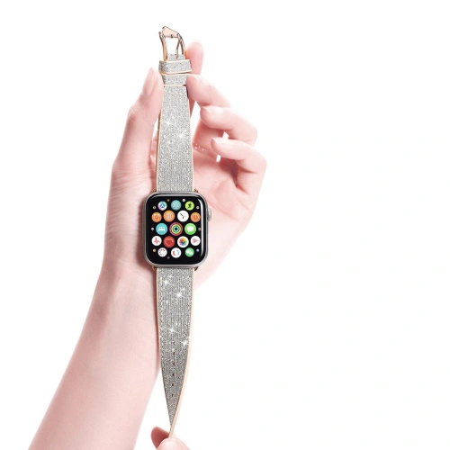Kup Pasek Dux Ducis Strap Apple Watch 4/5/6/7/8/9/SE/10 40/41/42mm bílý (Sparkle Version) - DDS961 - {ean13} - Sklep Home Screen