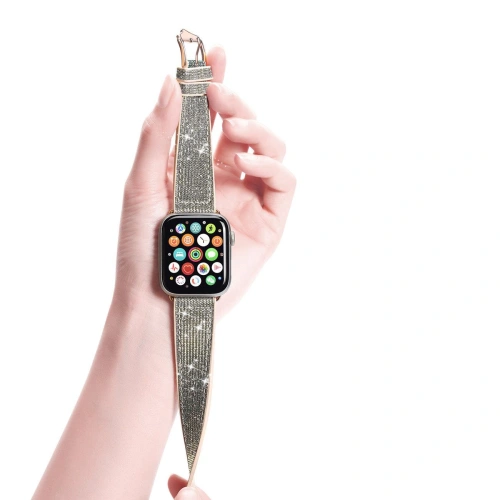 Kup Pasek Dux Ducis Strap Apple Watch 4/5/6/7/8/9/SE/10 40/41/42mm srebrny (Sparkle Version) - DDS962 - {ean13} - Sklep Home Screen
