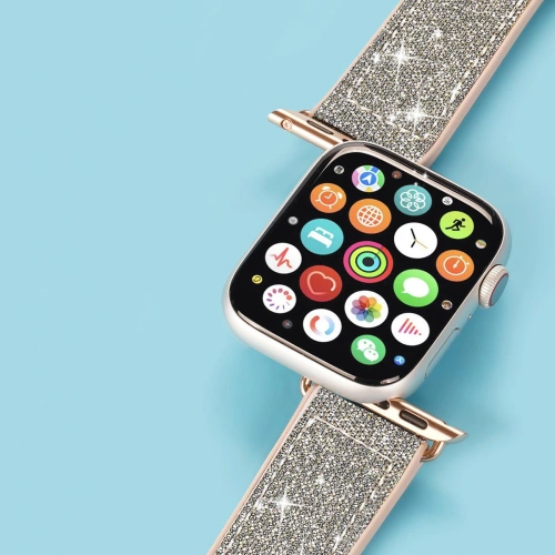 Kup Pasek Dux Ducis Strap Apple Watch 4/5/6/7/8/9/SE/10 40/41/42mm srebrny (Sparkle Version) - DDS962 - {ean13} - Sklep Home Screen