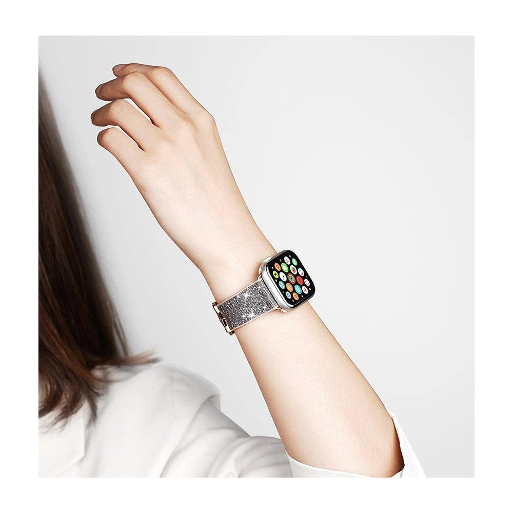 Pasek Dux Ducis Strap Apple Watch 4/5/6/7/8/9/SE/10 40/41/42mm zielony (Sparkle Version)