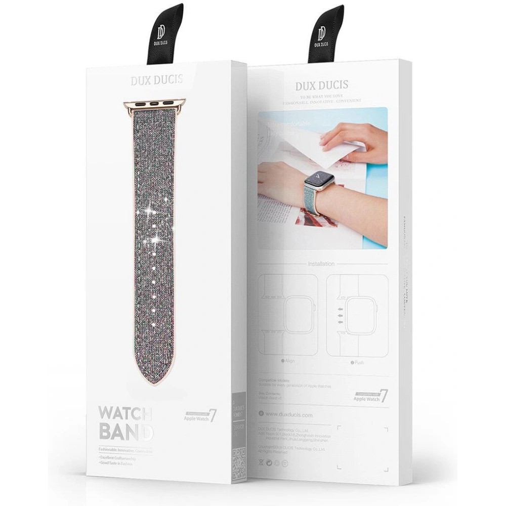 Pasek Dux Ducis Strap Apple Watch 4/5/6/7/8/9/SE/10 40/41/42mm zielony (Sparkle Version)