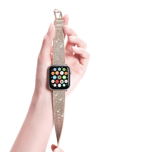 Kup Pasek Dux Ducis Strap Apple Watch 4/5/6/7/8/9/SE/10 40/41/42mm zlatý (Sparkle Version) - DDS965 - {ean13} - Sklep Home Screen