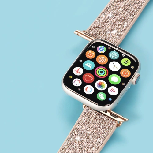 Kup Pasek Dux Ducis Strap Apple Watch 4/5/6/7/8/9/SE/10 40/41/42mm zlatý (Sparkle Version) - DDS965 - {ean13} - Sklep Home Screen