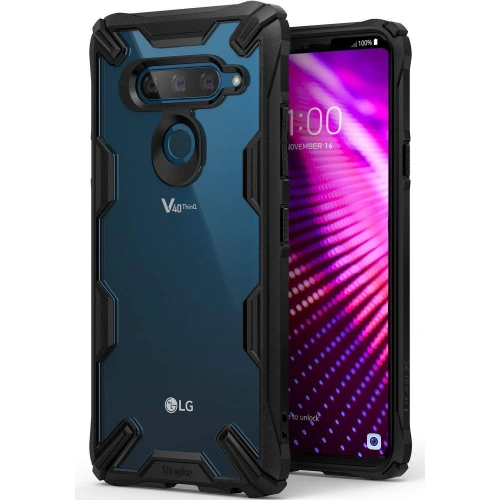 Kup Etui Ringke Fusion-X LG V40 ThinQ Fekete - RGK1060BLK - {ean13} - Sklep Home Screen