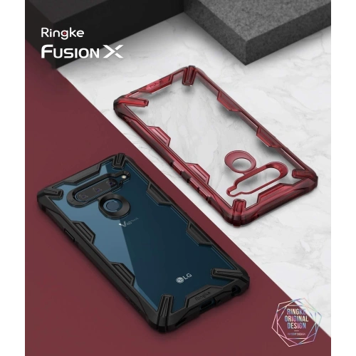 Kup Etui Ringke Fusion-X LG V40 ThinQ Fekete - RGK1060BLK - {ean13} - Sklep Home Screen