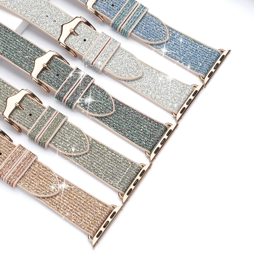 Pasek Dux Ducis Strap Apple Watch 4/5/6/7/SE/8/9/Ultra 44/45/49mm zielony (Sparkle Version)