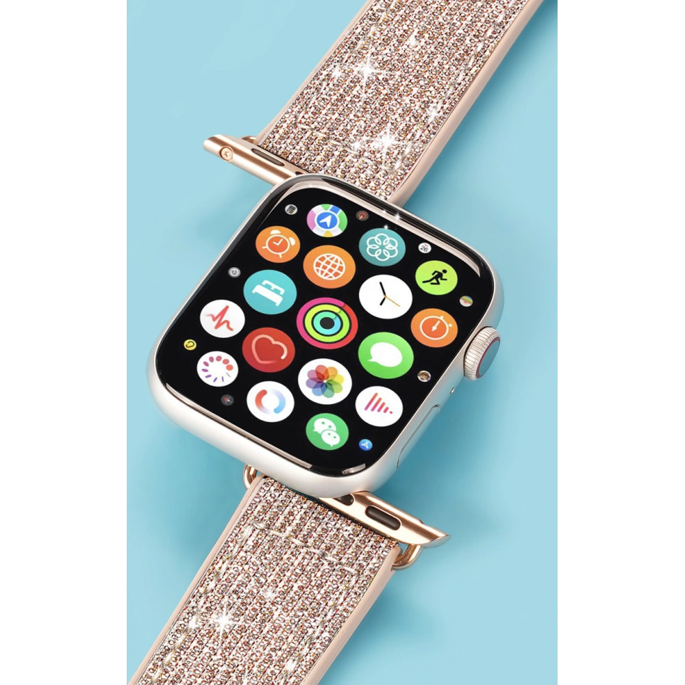 Pasek Dux Ducis Strap Apple Watch 4/5/6/7/SE/8/9/Ultra 44/45/49mm złoty (Sparkle Version)