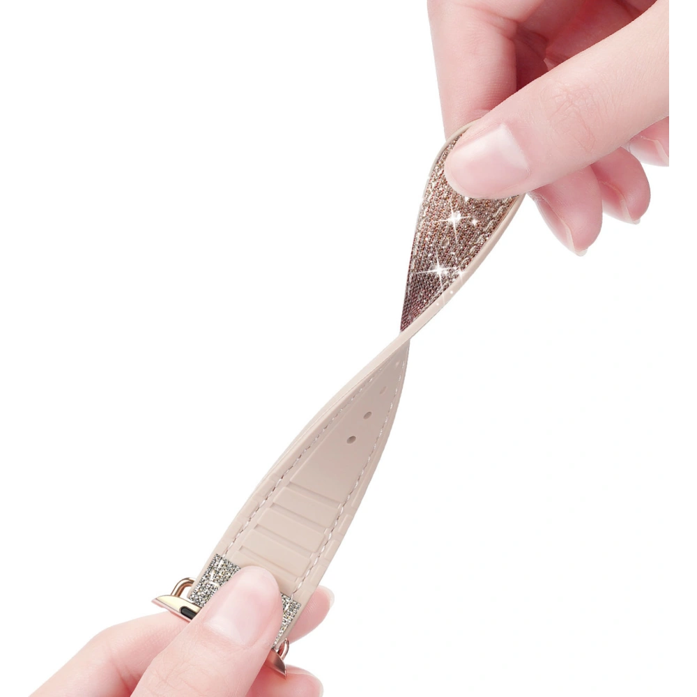 Pasek Dux Ducis Strap Apple Watch 4/5/6/7/SE/8/9/Ultra 44/45/49mm złoty (Sparkle Version)