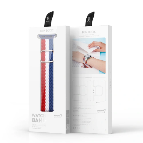 Kup Pásek Dux Ducis Strap Apple Watch 4/5/6/7/8/9/SE/10 40/41/42mm modro-bílo-červený (Mixture Version) - DDS972 - {ean13} - Sklep Home Screen