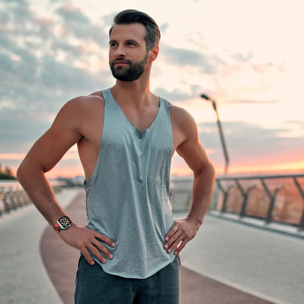 Pasek Dux Ducis Strap Apple Watch 4/5/6/7/SE/8/9/Ultra 44/45/49mm czarno-czerwony (Mixture Version)