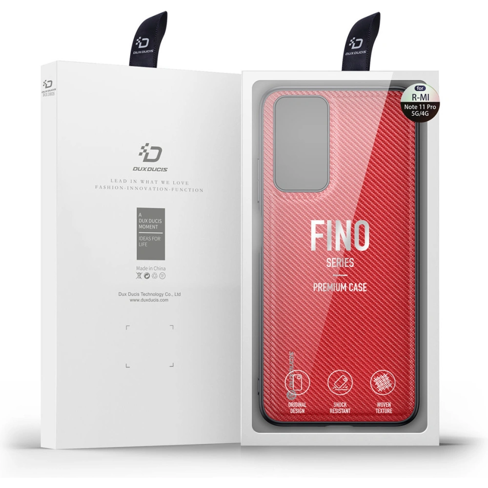 Etui Dux Ducis Fino Xiaomi Redmi Note 11 Pro czerwony