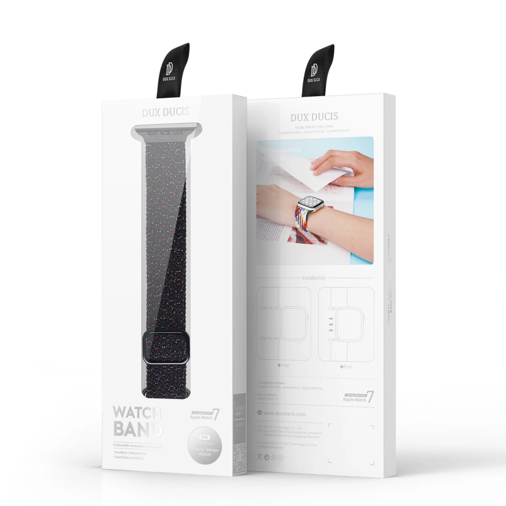 Pasek Dux Ducis Strap Apple Watch 4/5/6/7/SE/8/9/Ultra 44/45/49mm czarny (Mixture Version)