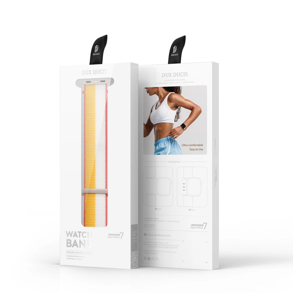 Pasek Dux Ducis Strap Apple Watch 4/5/6/7/SE/8/9/Ultra 44/45/49mm biały (Sport Version)