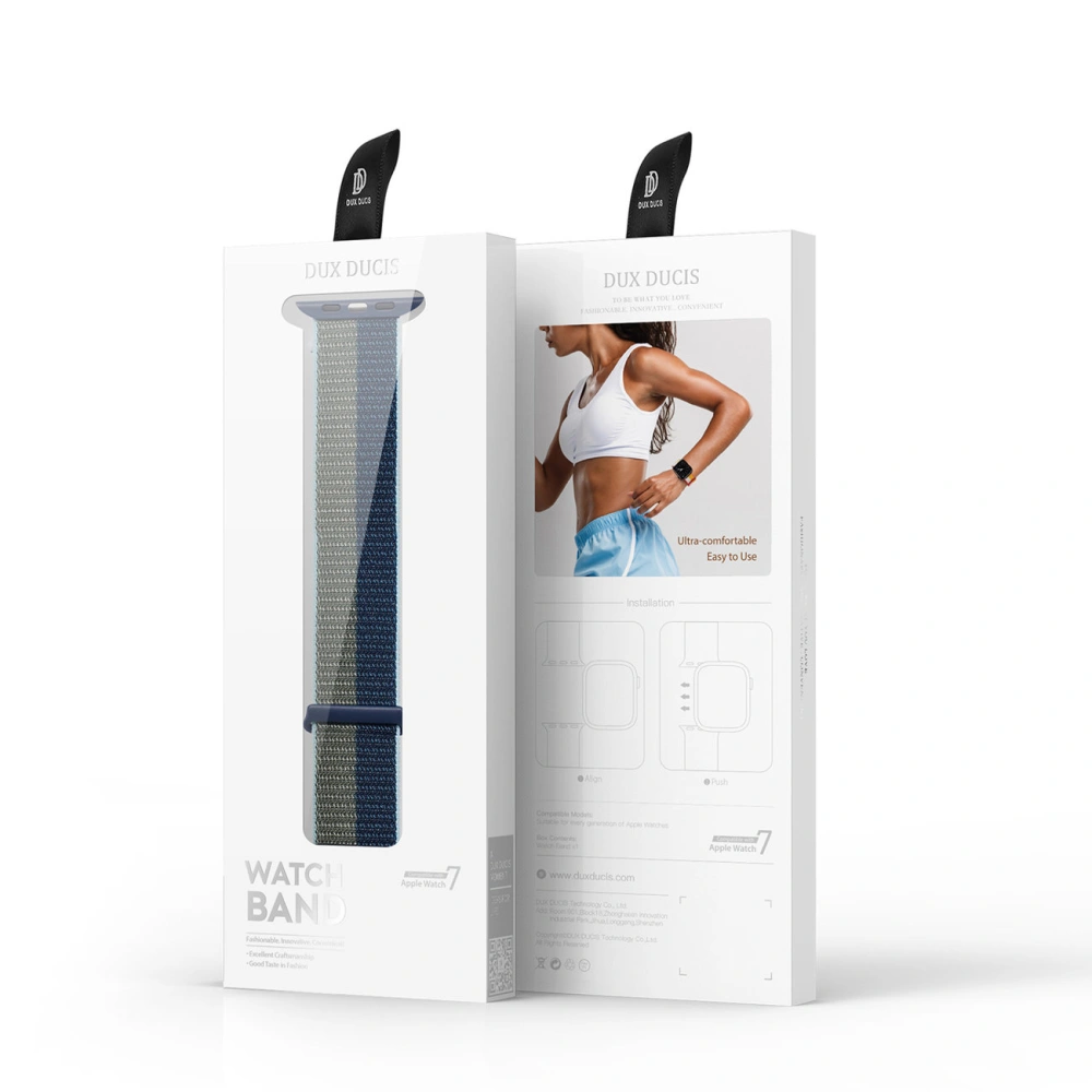 Pasek Dux Ducis Strap Apple Watch 4/5/6/7/SE/8/9/Ultra 44/45/49mm niebieski (Sport Version)