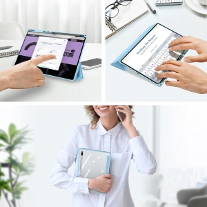 Etui Dux Ducis Toby Samsung Galaxy Tab S8 Ultra držák na stylus modrý