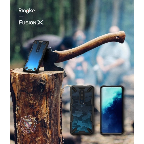 Kup Etui Ringke Fusion-X Design OnePlus 7T Pro Camo (Moro) Fekete - RGK1068MOB - {ean13} - Sklep Home Screen