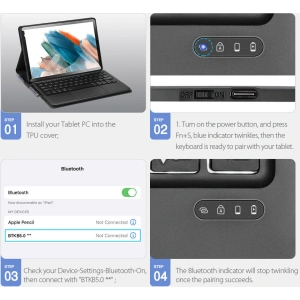 Kup Dux Ducis Touchpad Billentyűzet Tok Bluetooth Samsung Galaxy Tab A8 10.5 fekete - DDS1037 - {ean13} - Sklep Home Screen