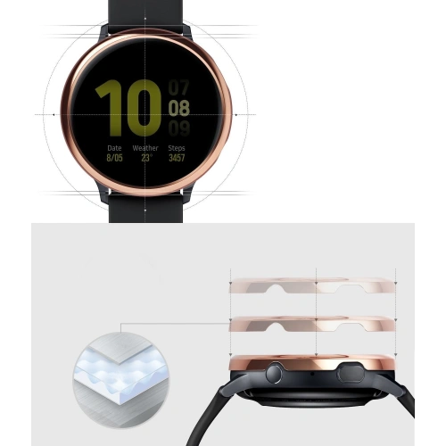 Buy Ringke Bezel Styling Samsung Galaxy Watch Active 2 44mm Stainless Glossy Rose Gold GWA2-44-02 - RGK1069SGRS - {ean13} - Home Screen Store Europe