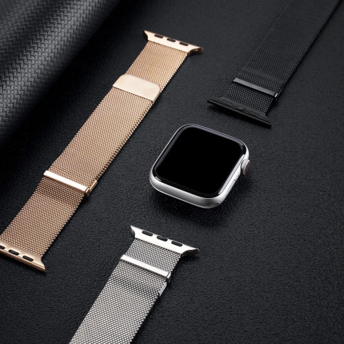 Kup Pasek Dux Ducis Magnetic Strap Apple Watch 4/5/6/7/SE/8/9/Ultra 44/45/49mm negru (Versiunea Milanese) - DDS1073 - {ean13} - Sklep Home Screen