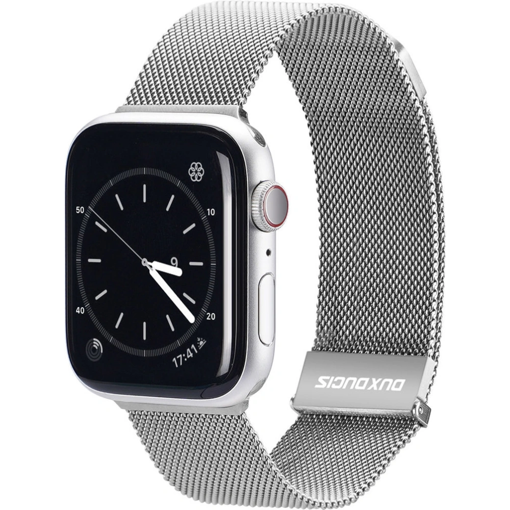 Pasek Dux Ducis Magnetic Strap Apple Watch 4/5/6/7/SE/8/9/Ultra 44/45/49mm srebrny (Milanese Version)