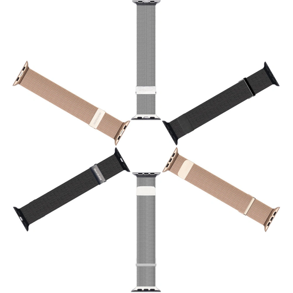 Pasek Dux Ducis Magnetic Strap Apple Watch 4/5/6/7/SE/8/9/Ultra 44/45/49mm srebrny (Milanese Version)